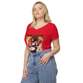 A Rhythm All Her Own Women’s Fitted V-neck T-shirt - Beyond T-shirts